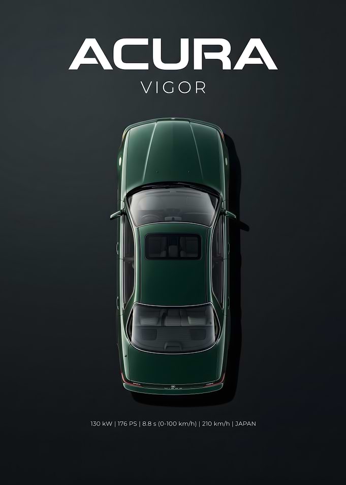 Acura Vigor Top View Poster