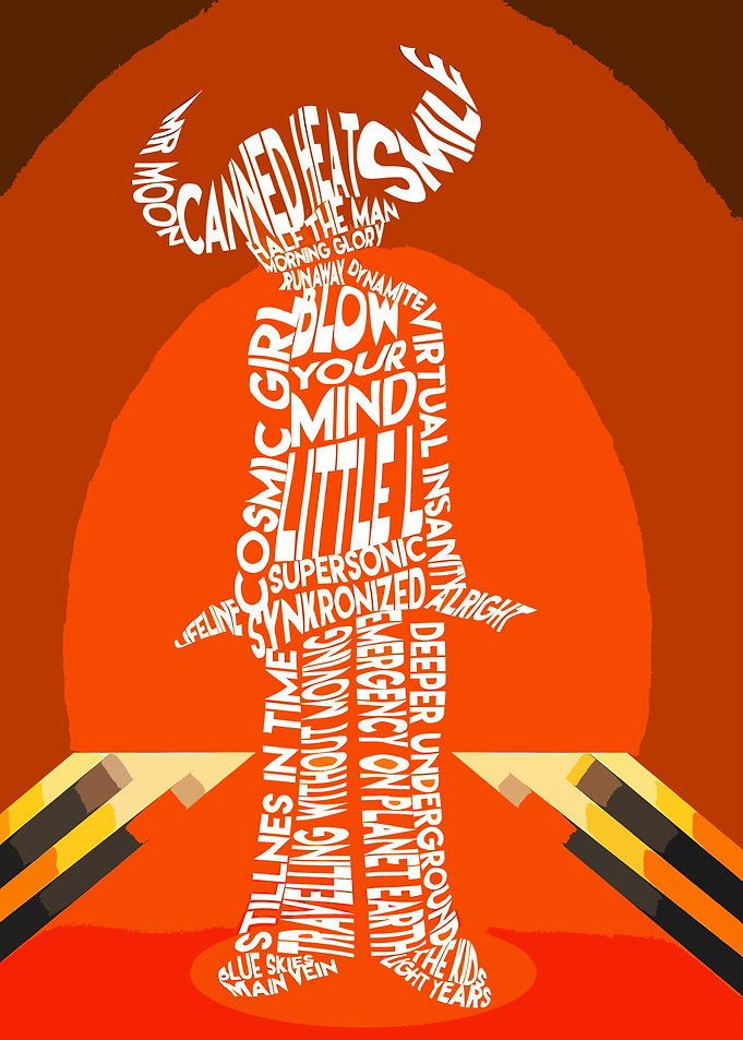 Jamiroquai Typography Silhouette Poster