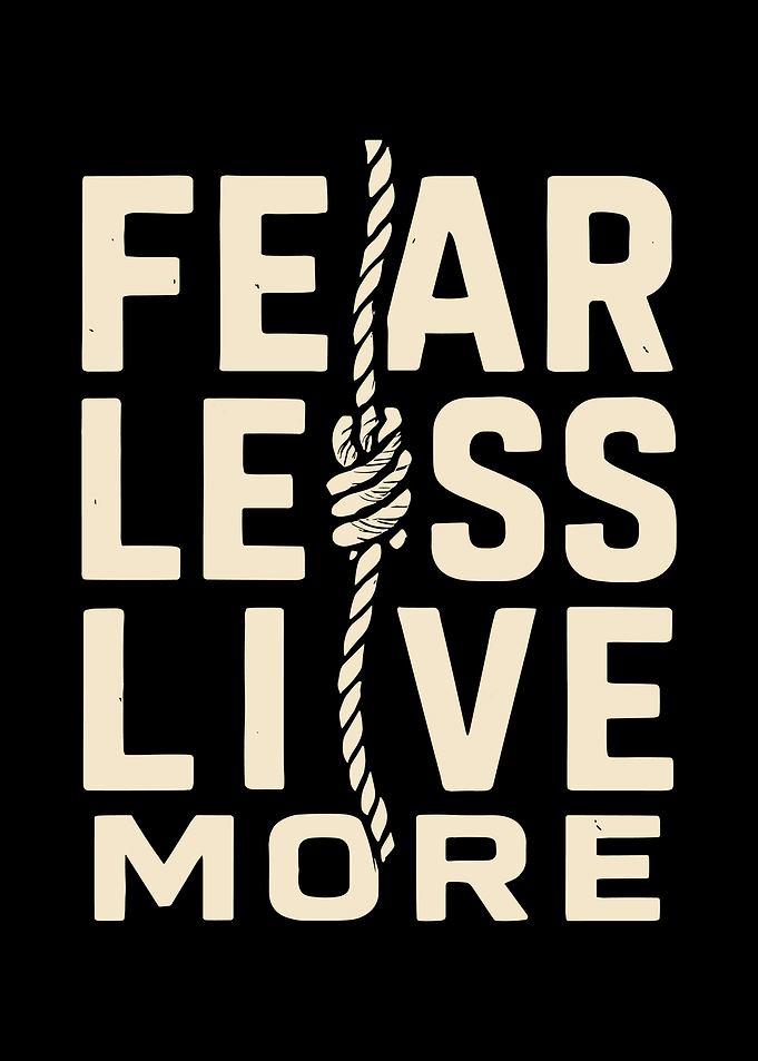 Fearless Live More Minimalist Typography Wall Art Modern Motivational Poster