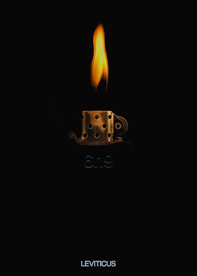 Minimalist Lighter with Leviticus Text