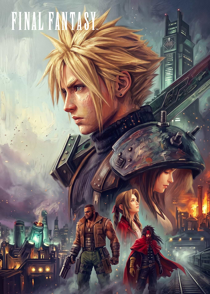 Final Fantasy VII Remake Character Poster
