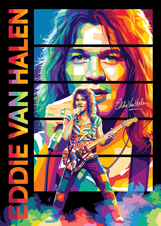 Eddie Van Halen Pop Art Poster