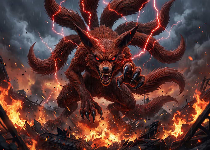 Nine-Tailed Fox Demon in Destruction