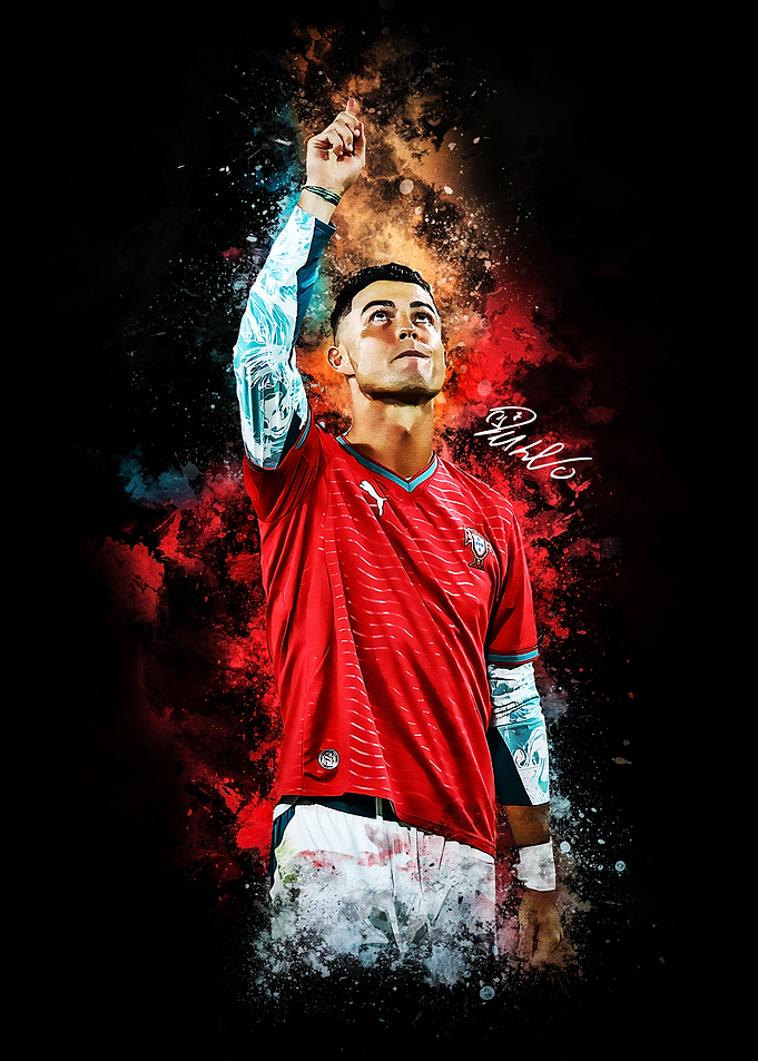 Cristiano Ronaldo Artistic Soccer Portrait