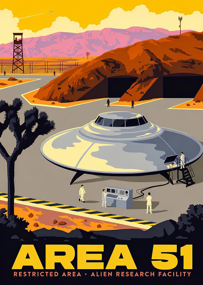 Area 51 Alien Research Facility Poster