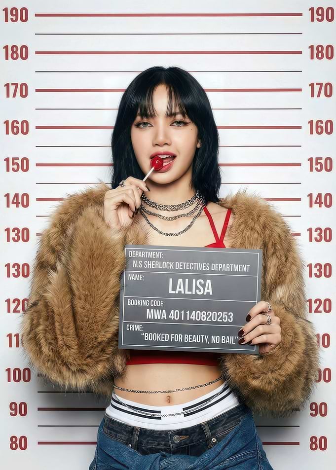 Lalisa Mugshot Style Portrait