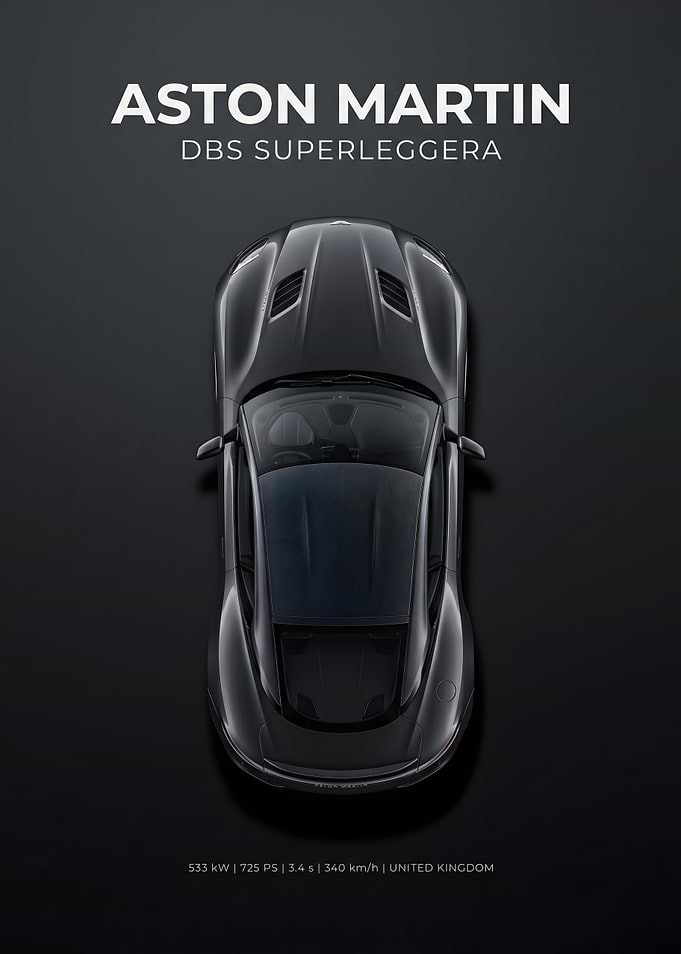 Aston Martin DBS Superleggera Top View