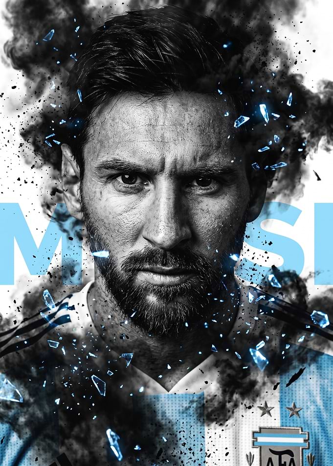 Lionel Messi Argentina Soccer Poster