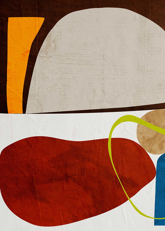 Abstract Mid-Century Modern Geometric Art
