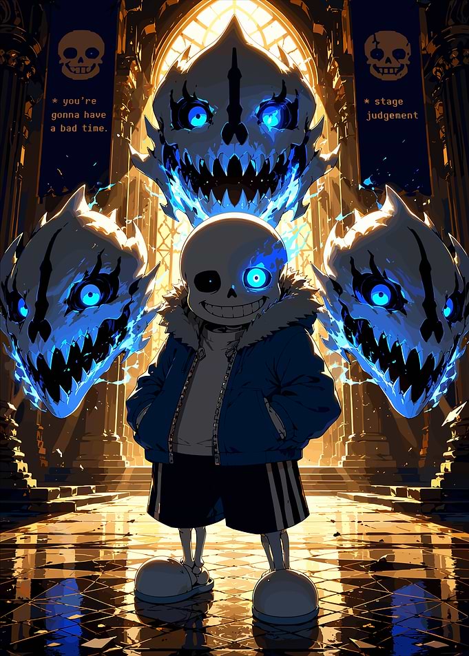 Sans Undertale Judgement Hall Pixel Art