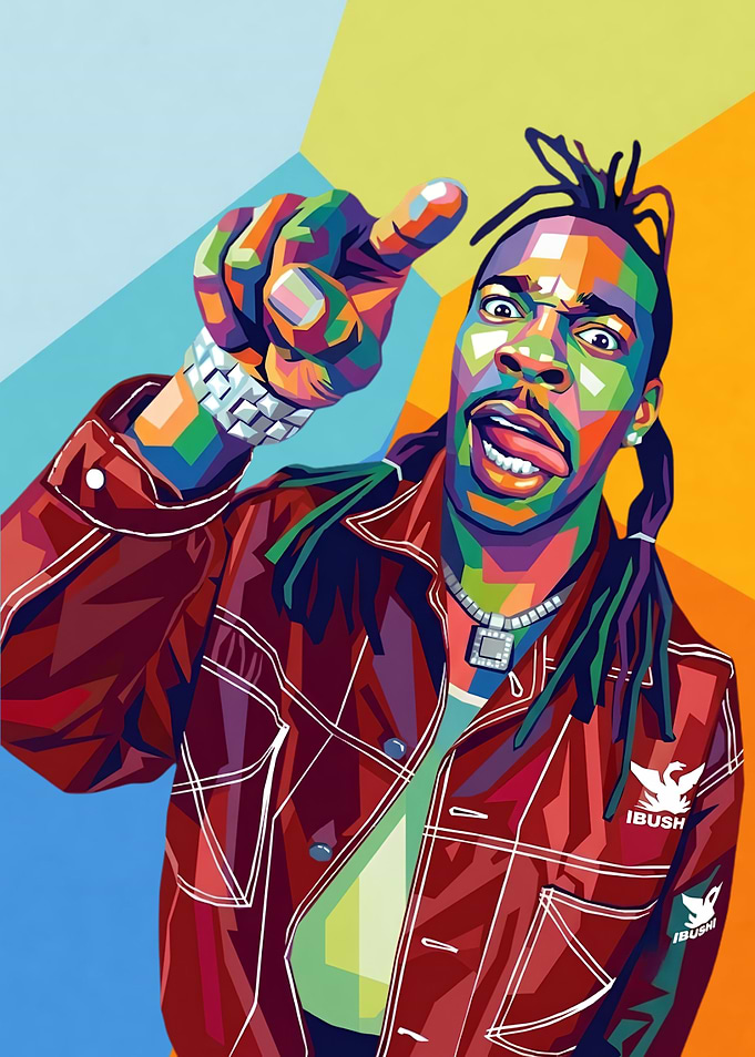 Busta Rhymes WPAP Pop Art Portrait