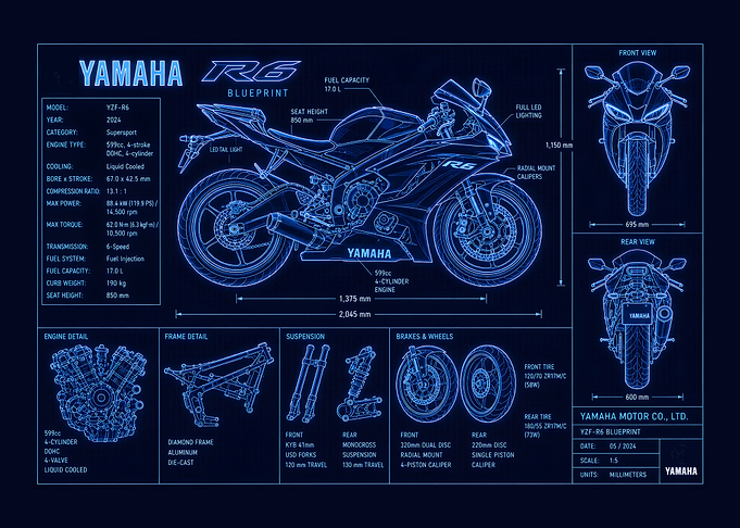Yamaha YZF-R6 Technical Blueprint