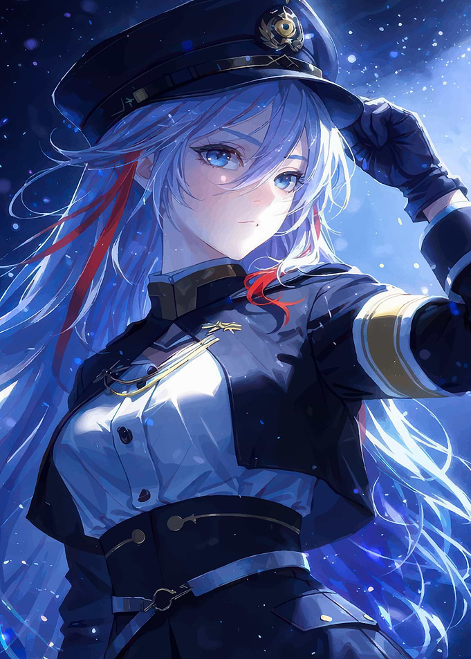 Anime Girl in Military Uniform