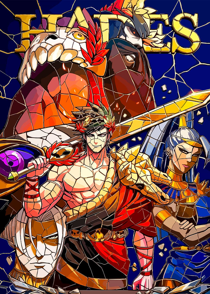 Hades Game Stained Glass Poster