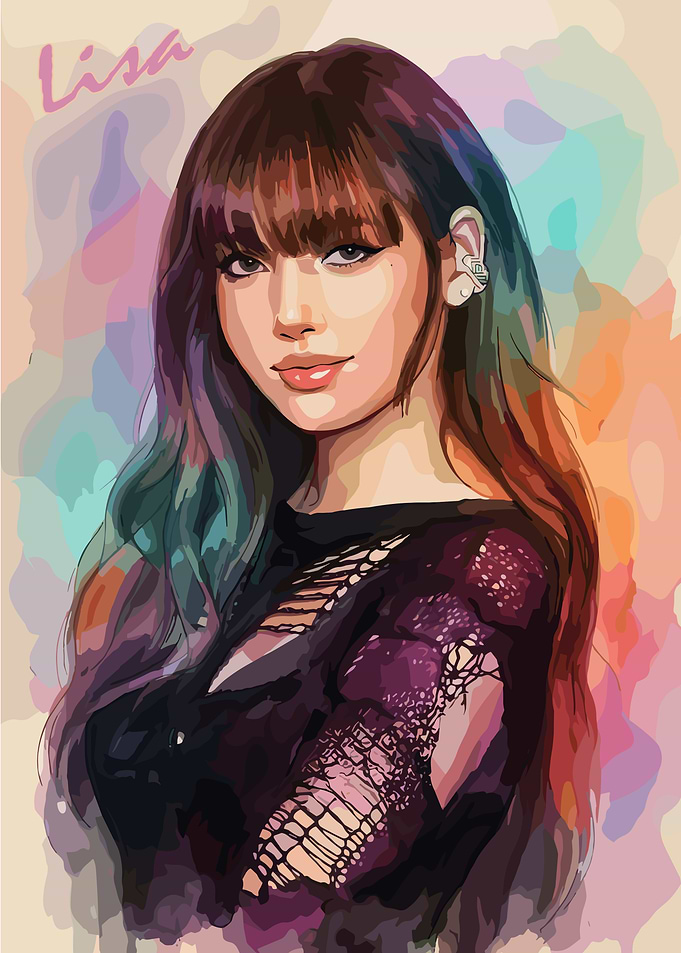 Digital Portrait of Lisa Blackpink