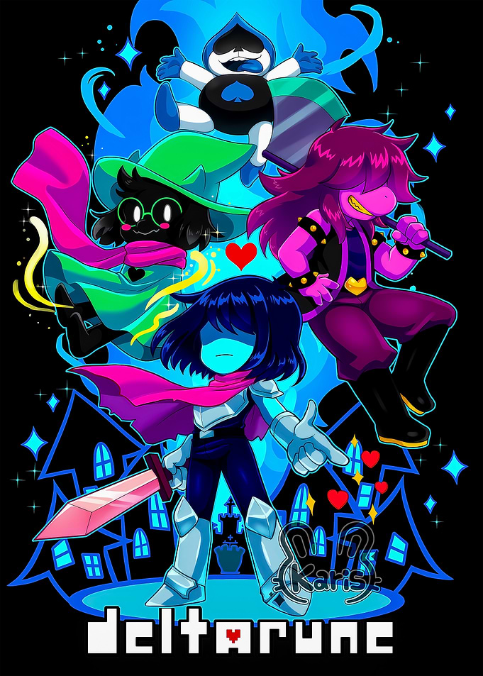Deltarune Characters Group Illustration