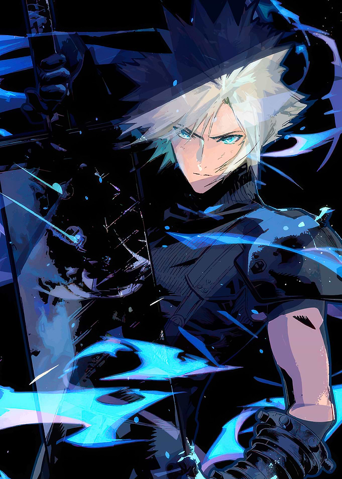 Cloud Strife Final Fantasy Digital Art