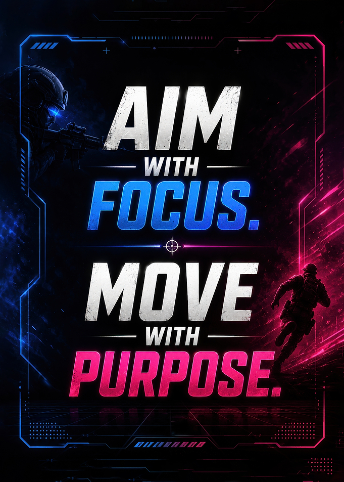 Gaming Motivational Poster Aim and Move