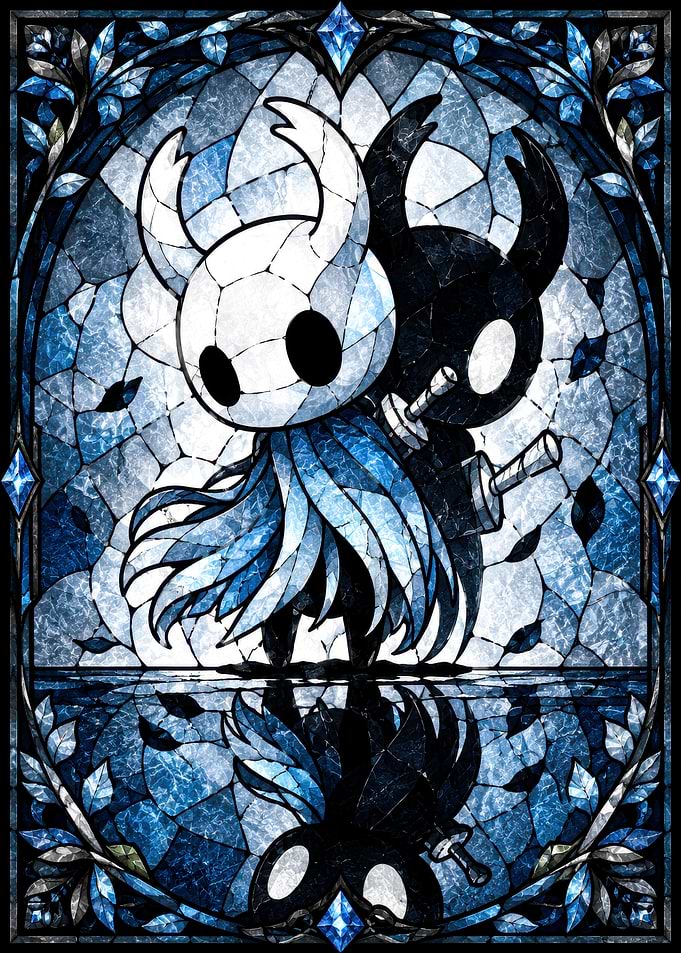 Hollow Knight Stained Glass Art