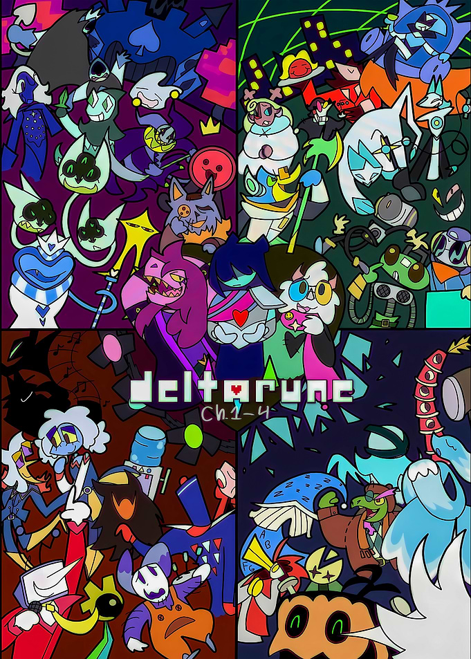 Deltarune Chapters 1-4 Character Collage