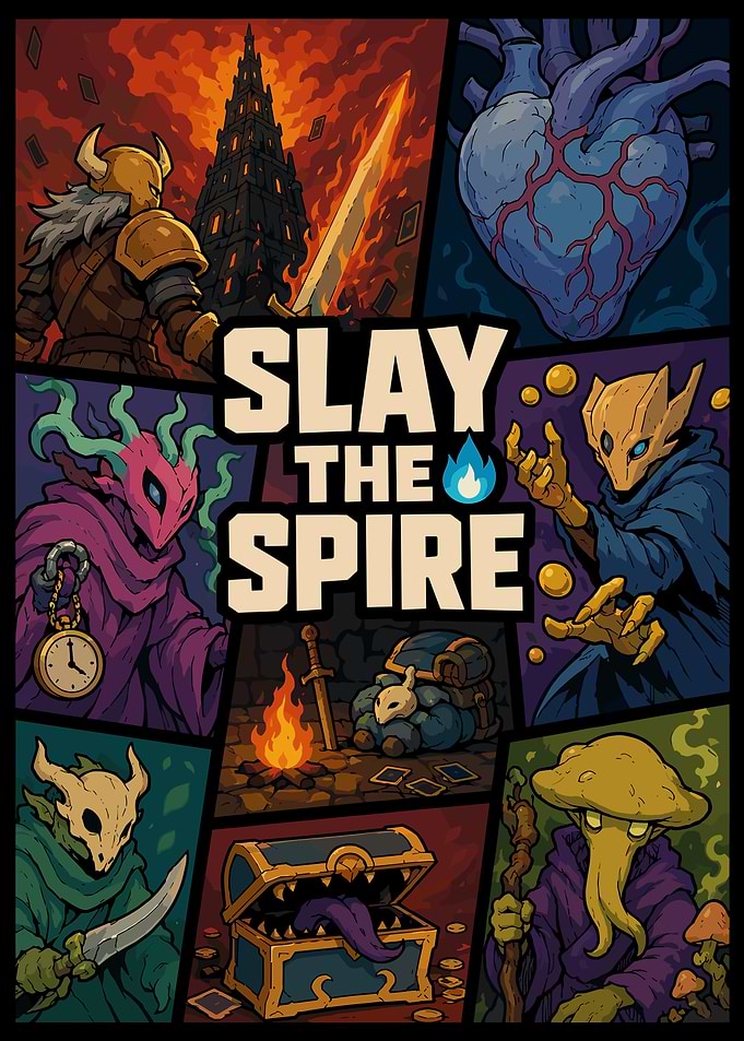 Slay the Spire Pixel Art Collage