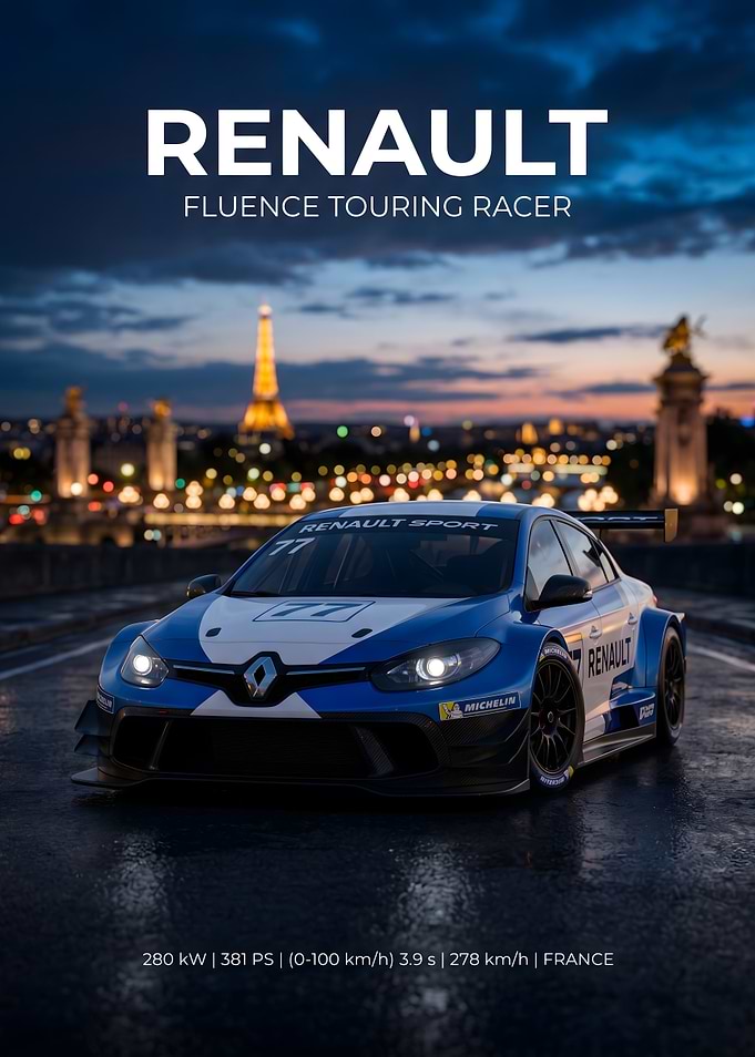 Renault Fluence Touring Racer in Paris