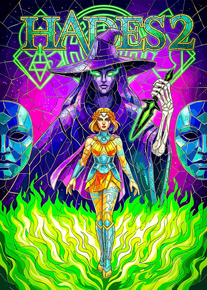Hades 2 Stained Glass Poster