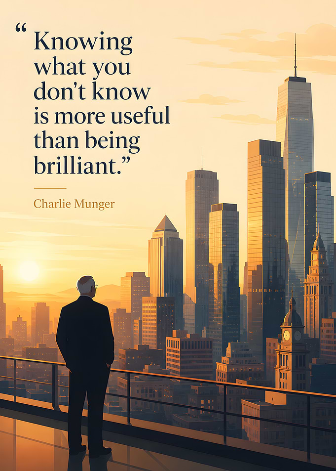 Charlie Munger Inspirational Quote Poster