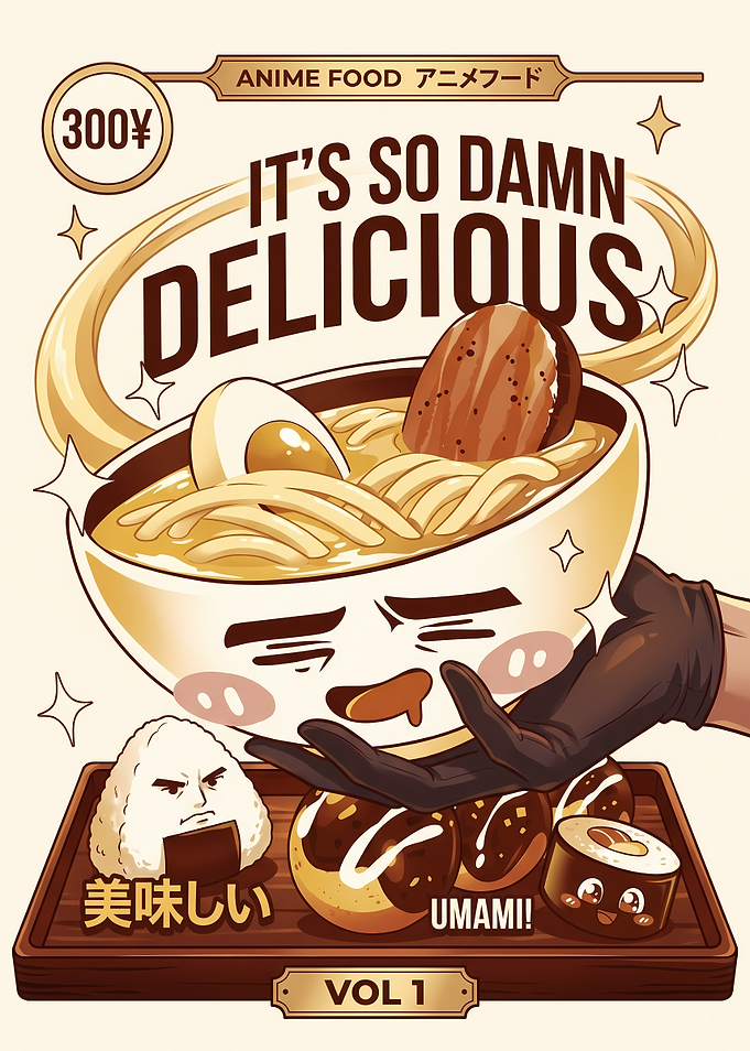 Anime Food Delicious Ramen Poster