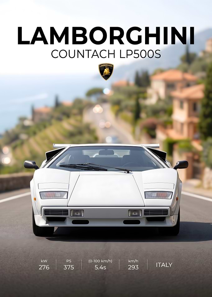 Lamborghini Countach LP500S Poster