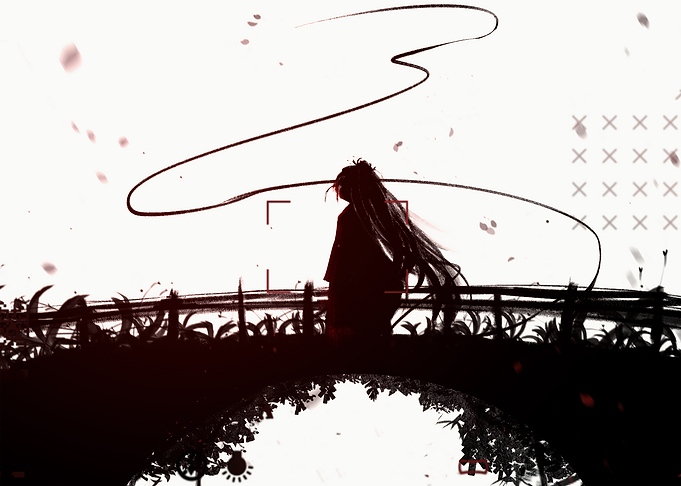 Silhouette of a Girl on Bridge