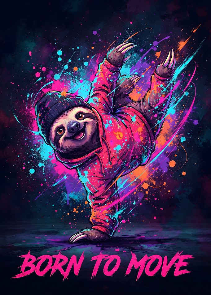 Breakdancing Sloth Born to Move