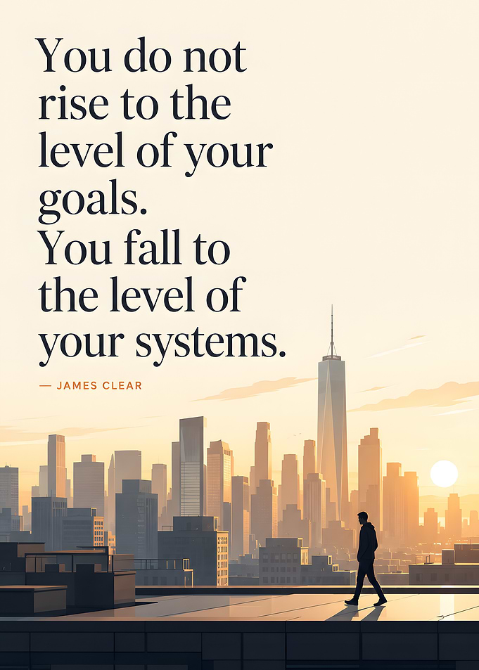 James Clear Inspirational Quote Poster