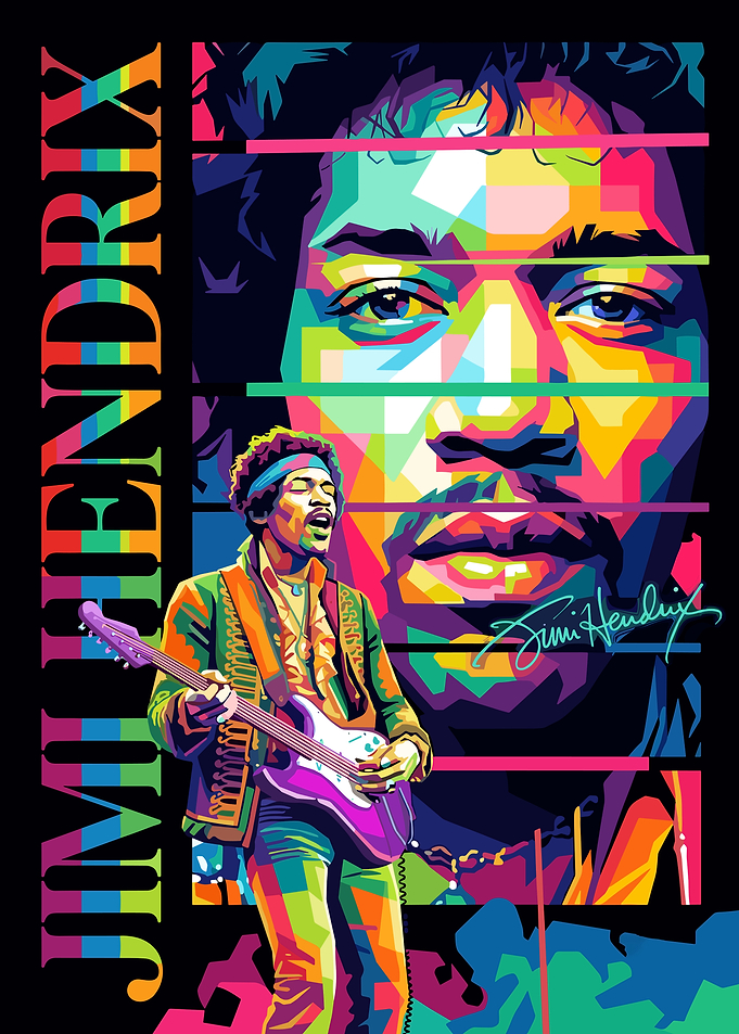 Jimi Hendrix Pop Art Poster