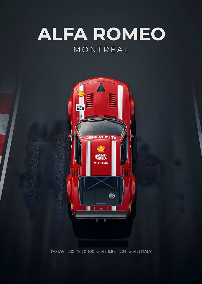 Alfa Romeo Montreal Racing Poster