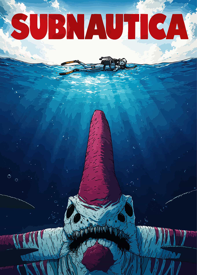 Subnautica Reaper Leviathan Poster