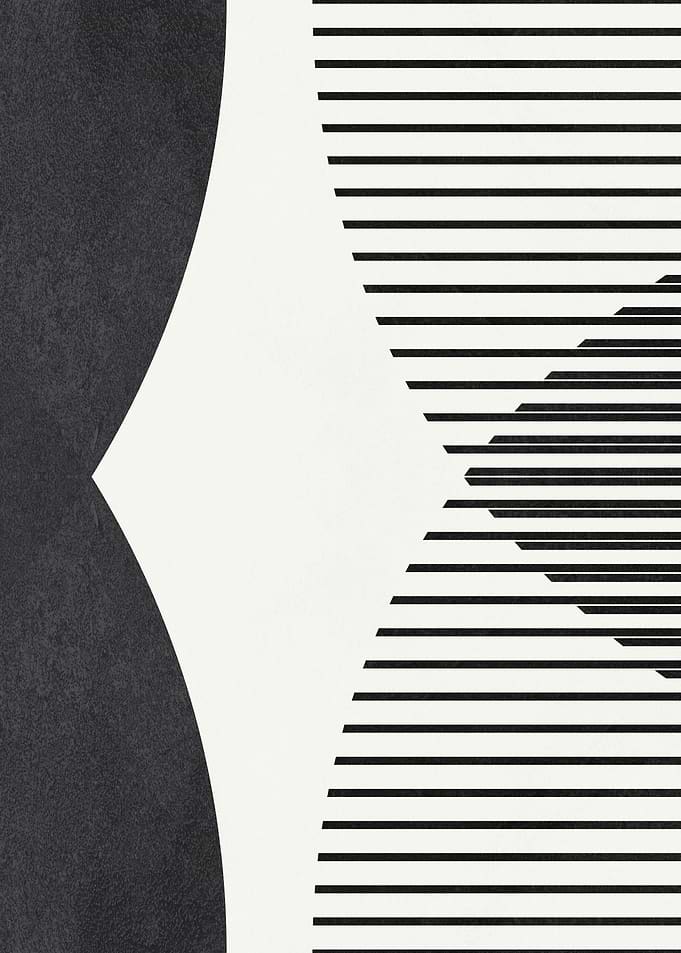 Minimalist Black and White Geometric Art