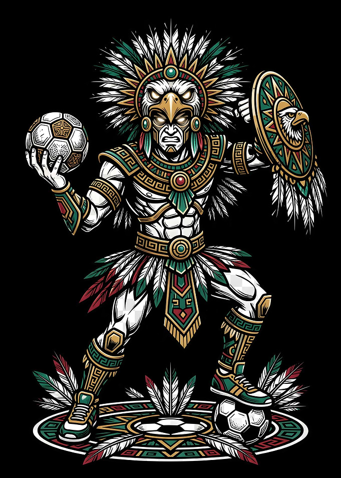 Aztec Eagle Warrior Soccer Mascot