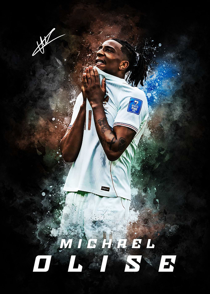 Michael Olise Football Poster Art
