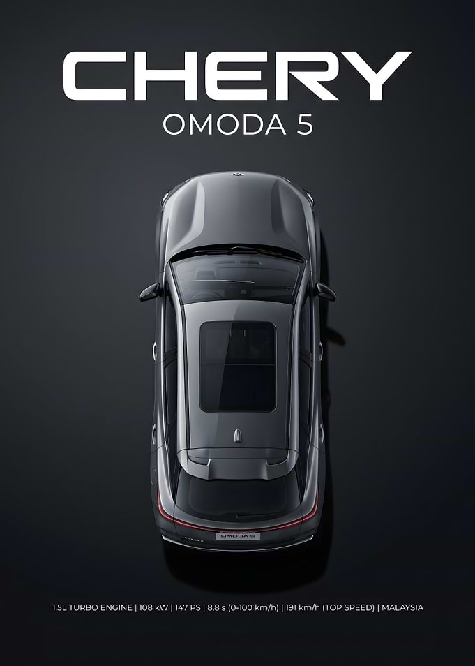 Chery Omoda 5 Top View Poster