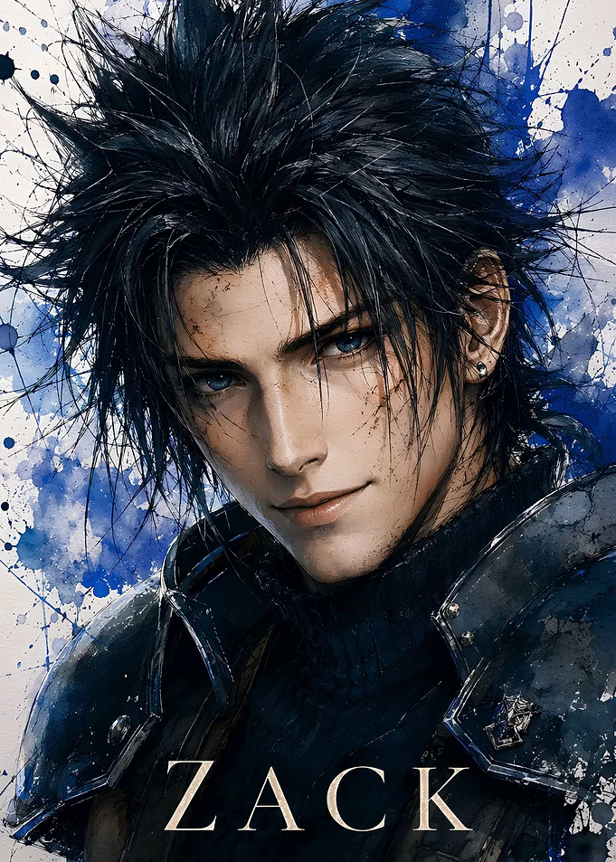 Zack Fair Final Fantasy Portrait