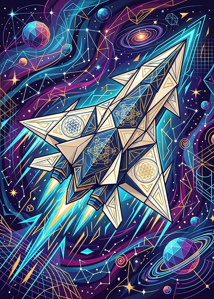 Cosmic Origami Spaceship