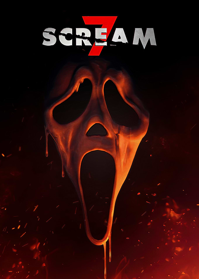 Scream 7 Ghostface Melting Mask Poster