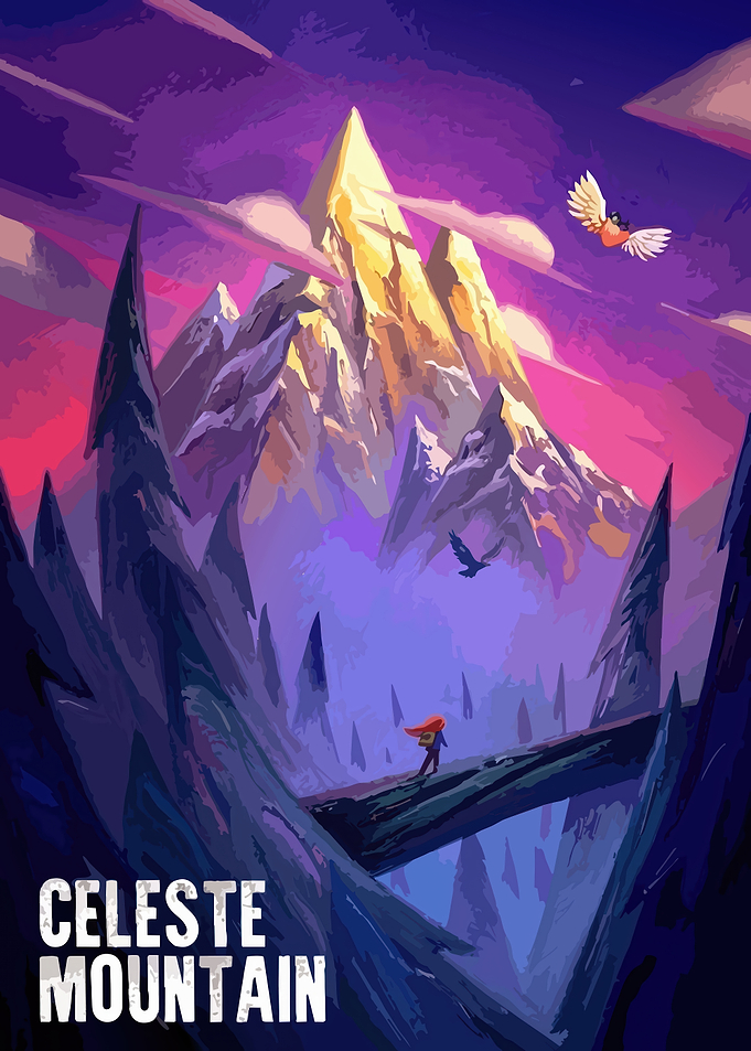 Celeste Mountain Adventure Poster