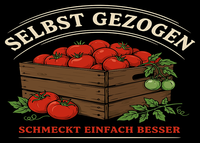 Selbst Gezogen Tomato Crate Illustration