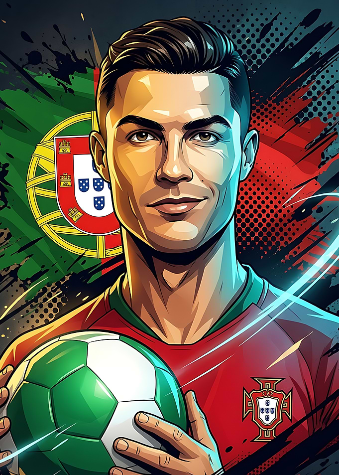 Cristiano Ronaldo Portugal Soccer Portrait