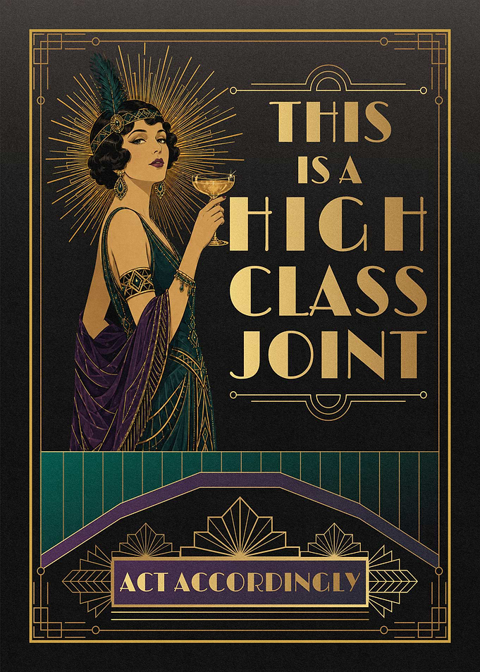 Art Deco High Class Joint Poster