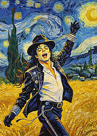 Michael Jackson Starry Night Painting