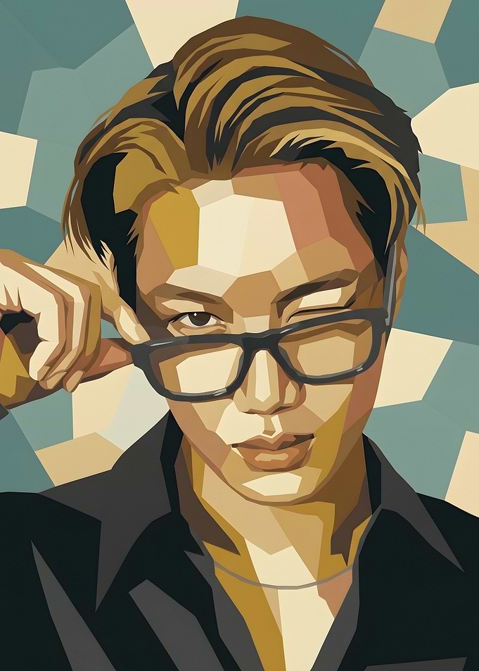 Low Poly Portrait of Kai EXO