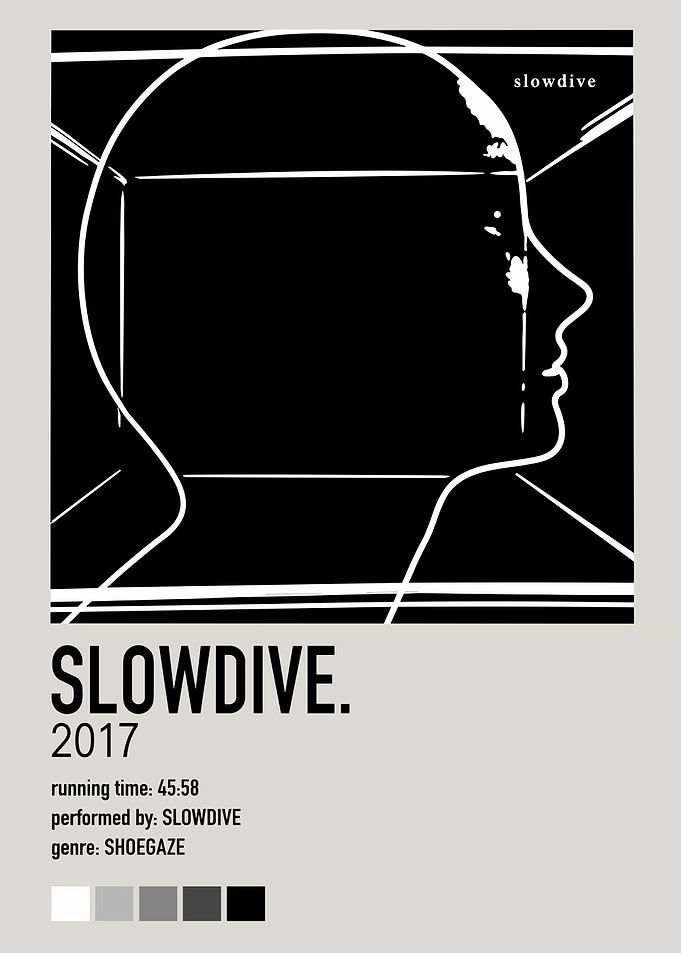 Slowdive 2017 Album Minimalist Poster
